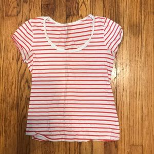 Coarly orange and white striped shirt
